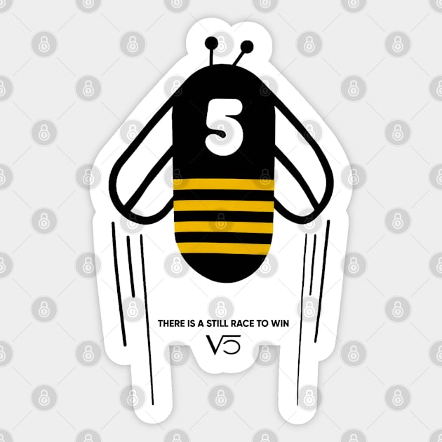 Sebastian Vettel ''Save the Bees'' design Sticker by Rflectionart